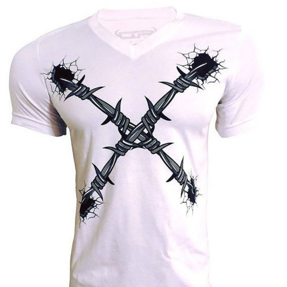 New X barbed wire T-shirts.